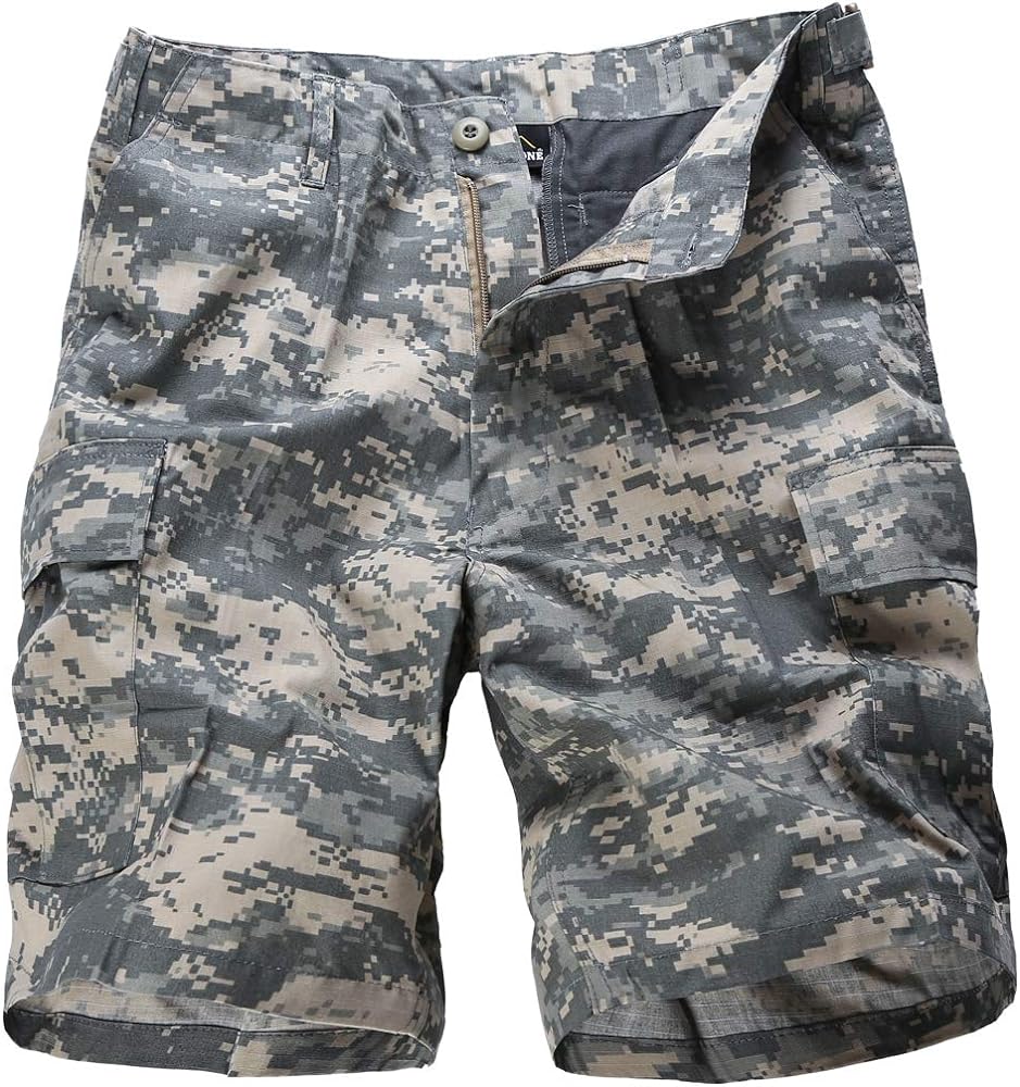 Backbone Mens Casual Smart Camouflage Cargo Shorts Military Army Style BDU Camo Shorts