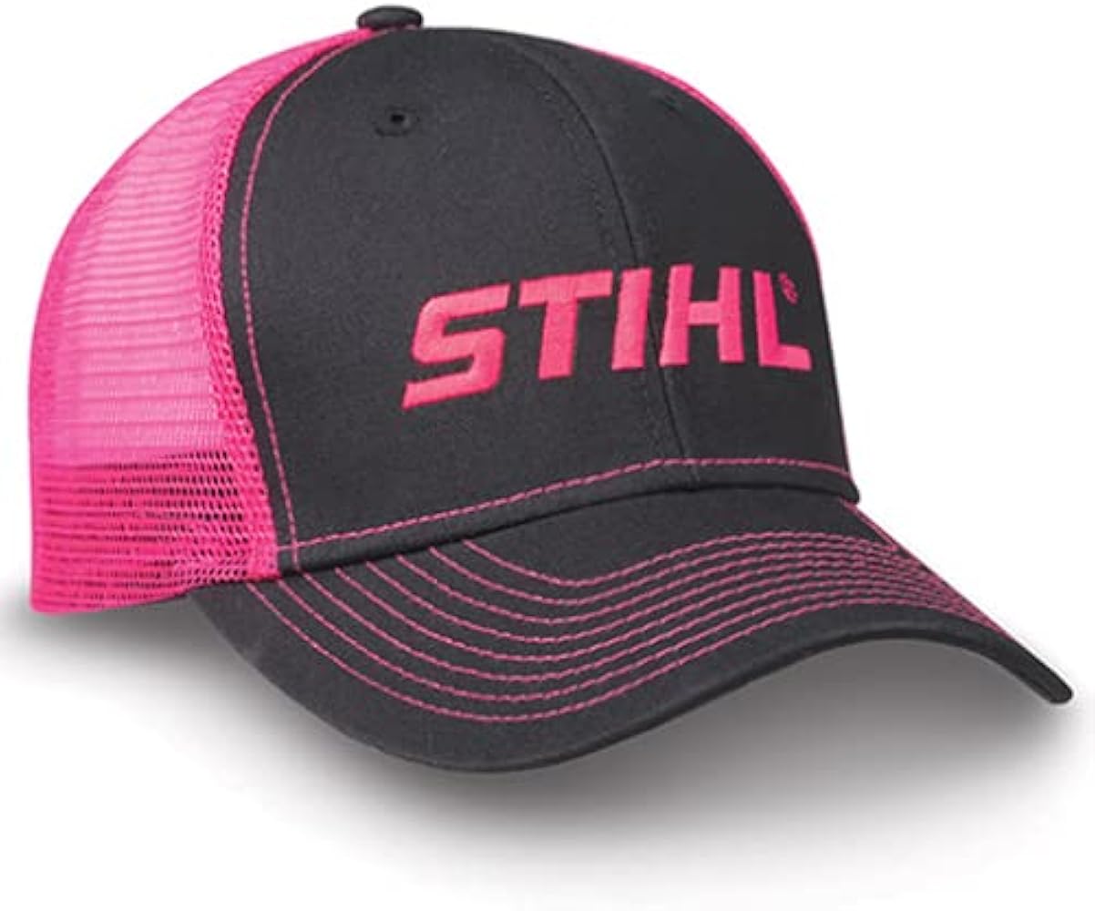 Stihl Officially Licensed Chainsaw Neon Mesh Back Cap Adjustable Snapback Truckers (Neon