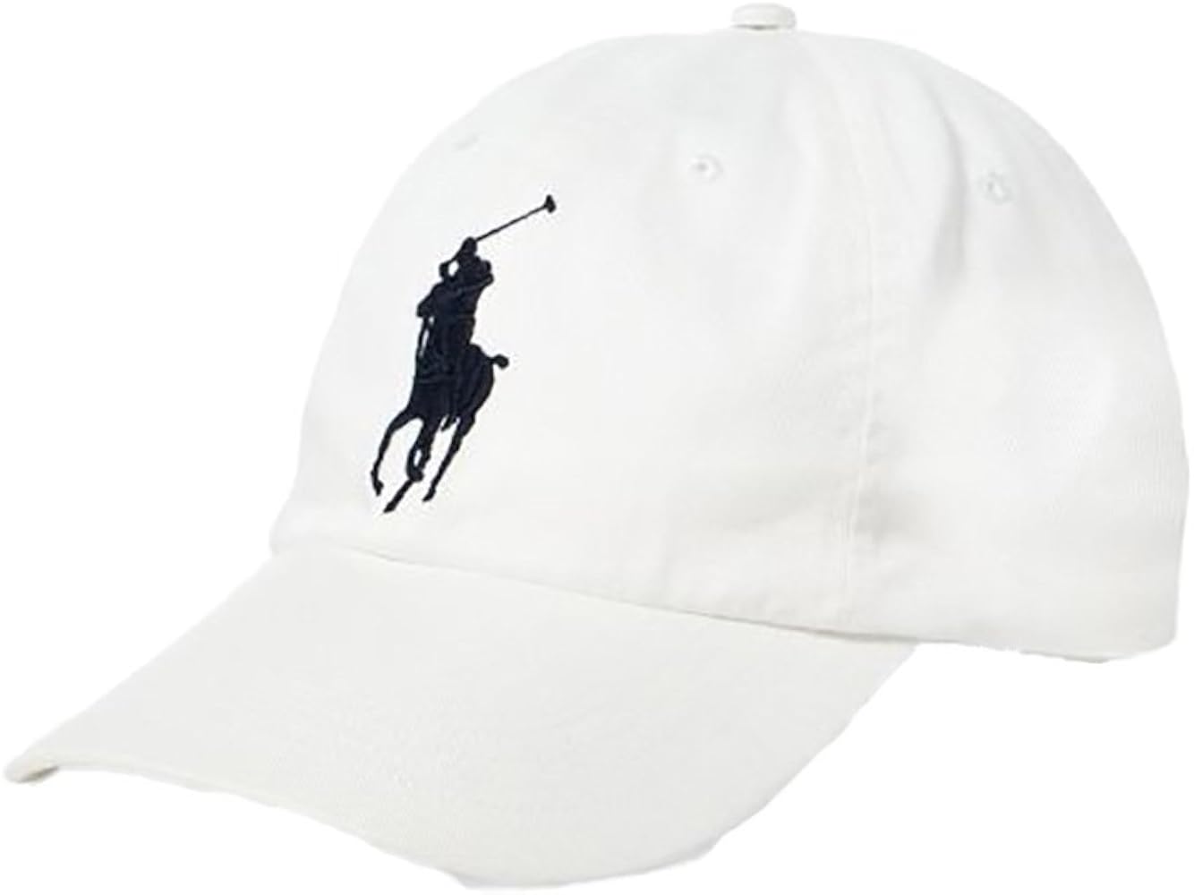 POLO RALPH LAUREN Men's Big Pony Cap, White, One Size