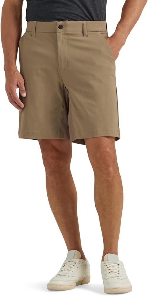 Lee Men's Extreme Motion Regular Fit Synthetic Flat Front Short