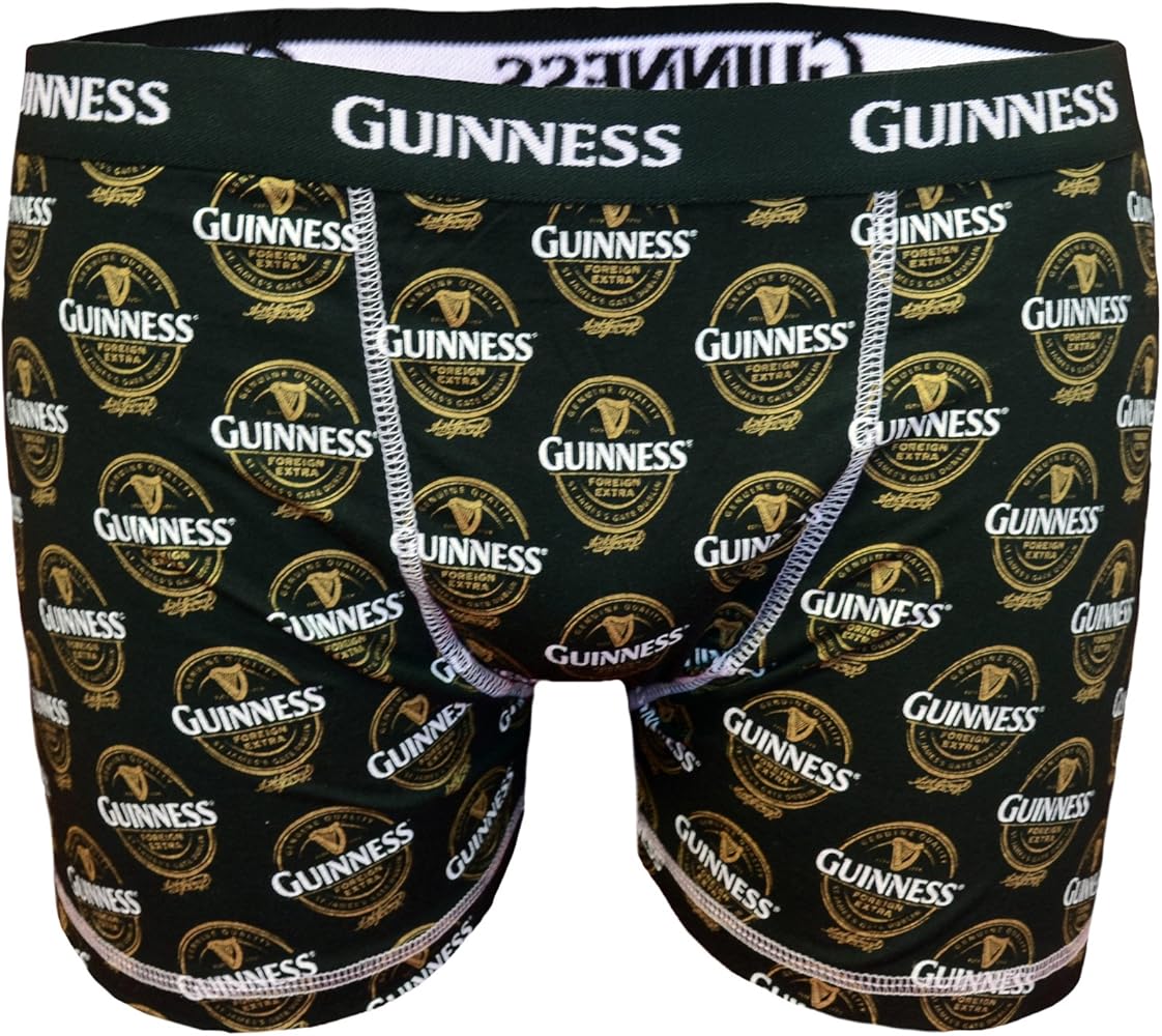 Guinness Boxer Shorts With Bottle Labels Black Colour