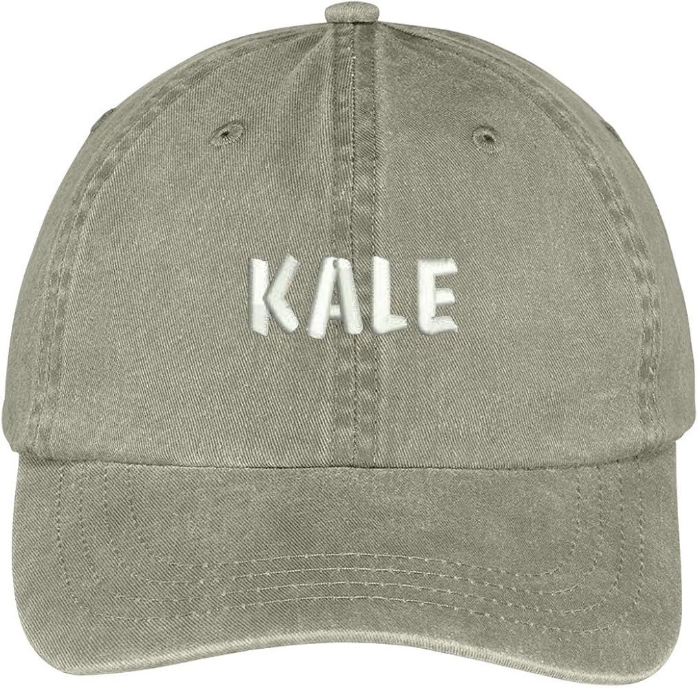 Trendy Apparel Shop Kale Embroidered Washed Cotton Adjustable Cap