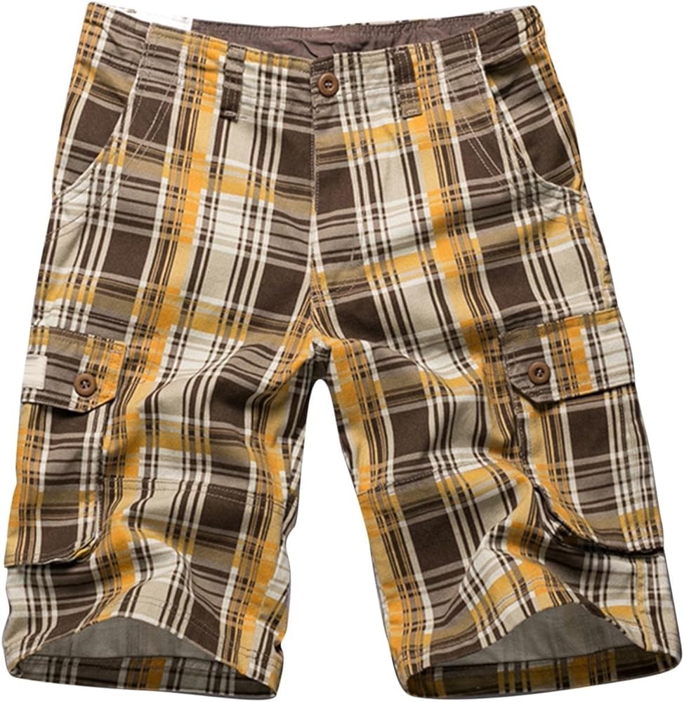 Men's Shorts Cargo Summer Multi Pocket Plaid Solid Shorts Casual Shorts for Men (Yellow, 29) mens workout shorts mens work shorts cargo young mens shorts men's work shorts mens work shorts mens work out shorts mens white tennis shorts men's white shorts mens white shorts mens white linen shorts mens white cargo shorts yoga shorts men mens white athletic shorts mens walking shorts mens training shorts yellow shorts men