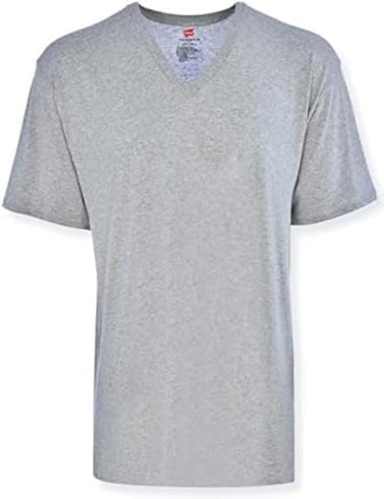 Hanes Mens Ringspun Cotton Nano-T V-Neck T-Shirt (498V)