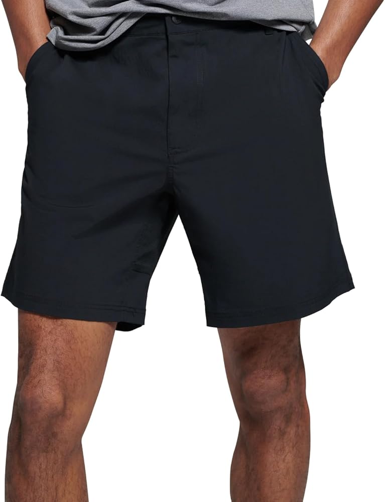 BASS OUTDOOR Men’s Woven Shorts with Side Pockets & Elastic Waist