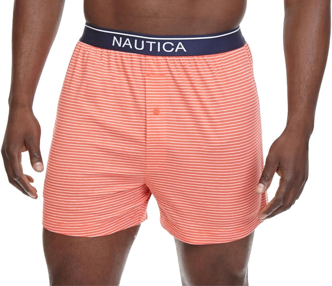 Nautica Men's Knit Stripe Cotton Jersey Boxer