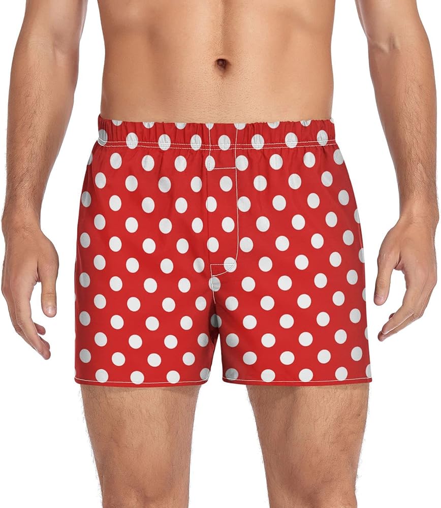 Polka Dots Boxers for Men, Boxer Shorts Soft Mens Underwear Boxer Briefs