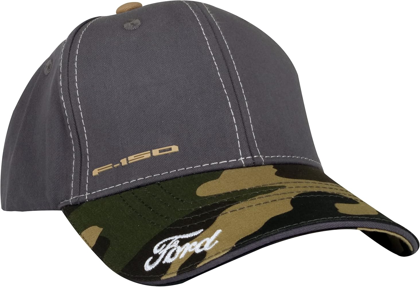 Helm Offical Ford-150 6-Panel Baseball Cap, Camo/Khaki/Charcoal