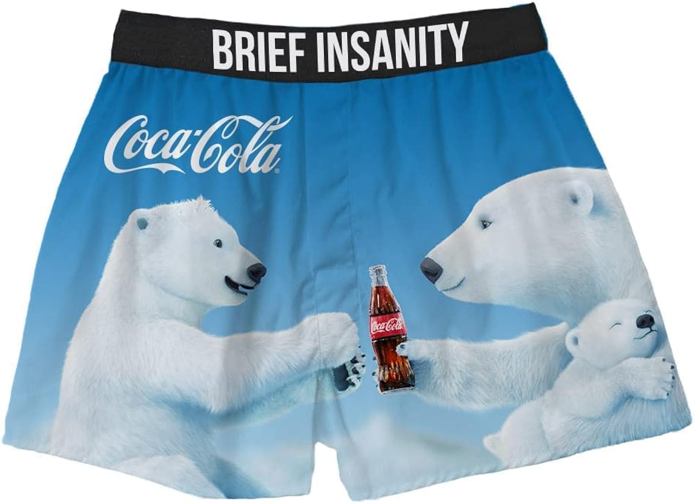 BRIEF INSANITY Coca-Cola Comfortable Fit Boxer Shorts | Coke Themed Graphic Print Boxers for Women & Men