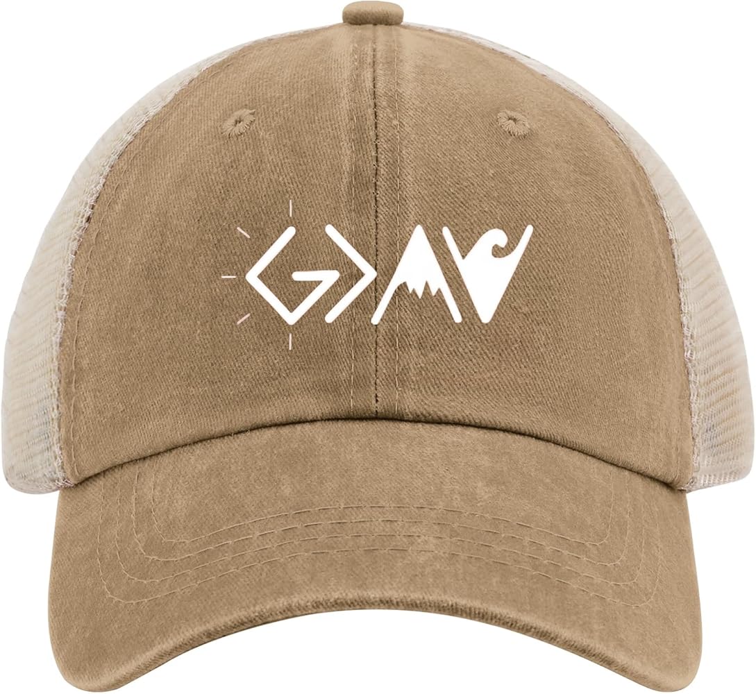 God is Greater Than The Highs and Lows Golf Hat Women's Hat AllBlack Sun Hat Men Gifts for Girlfriends Cool Cap