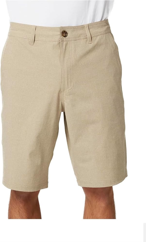 Mens Loaded Mini Stripe Hybrid Shorts, Khaki, 36