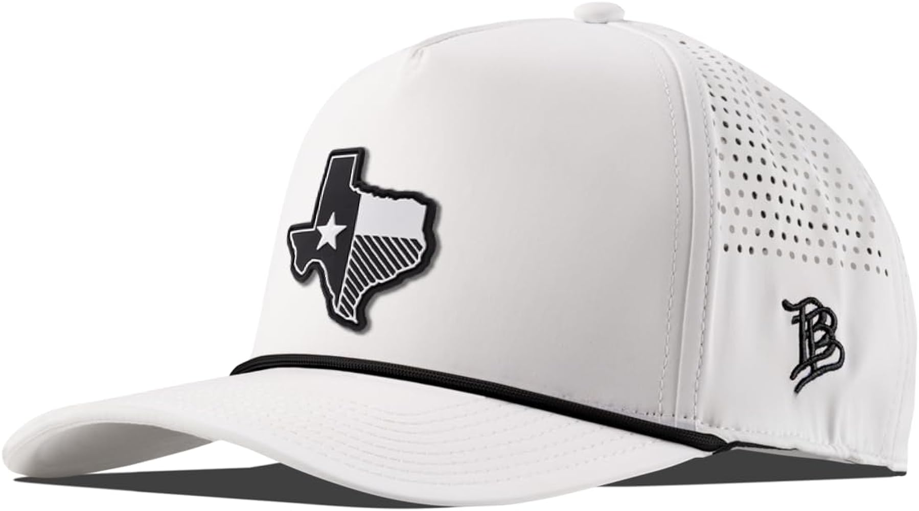 Branded Bills Texas Vintage PVC Curved 5 Panel Rope, Snapback Closure, Lightweight, Comfortable Baseball Cap