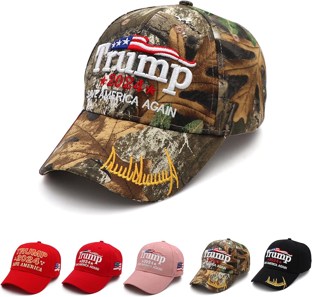 Trump 2024 Hat MAGA Hat Embroidered Save America Again Donald Trump Slogan USA Adjustable Baseball Cap for Woman Men