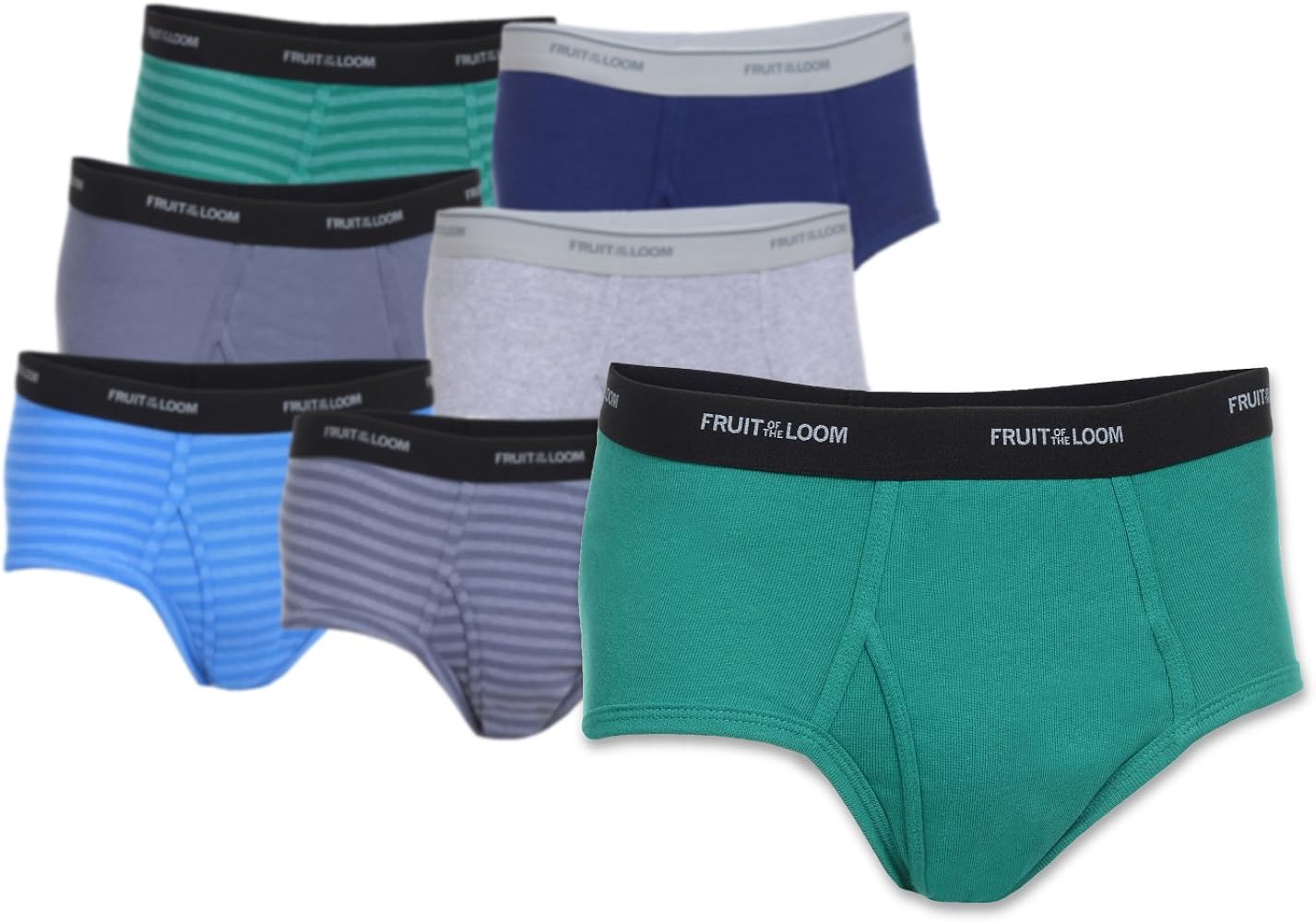 Fruit of The Loom Mid-Rise Briefs 12-Pack, X-Large, Assorted, Size X-Large