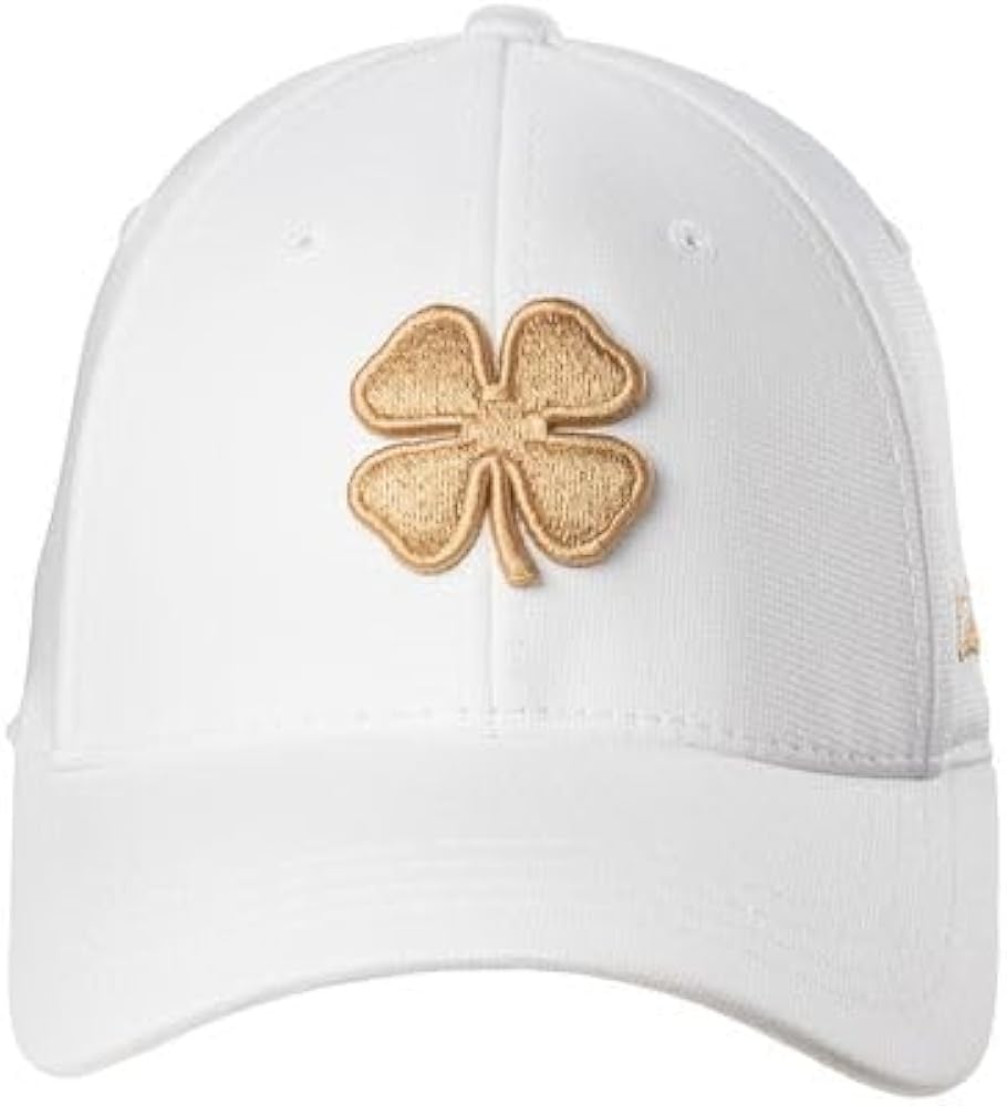 Black Clover Spring Luck Nugget L/XL White Hat with Inca Gold HD Clover Patch