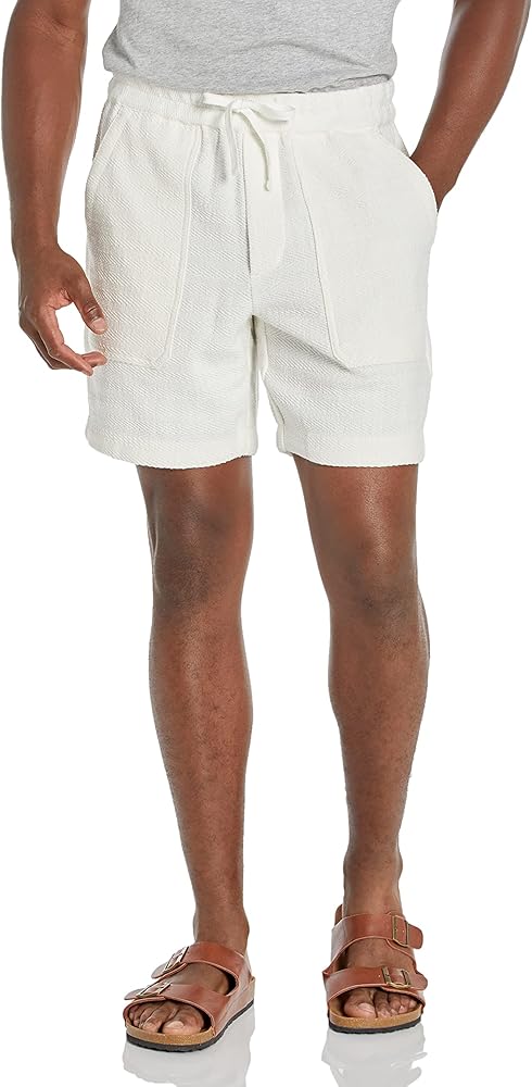 Vince Men's Textured Herringbone Pull on Short