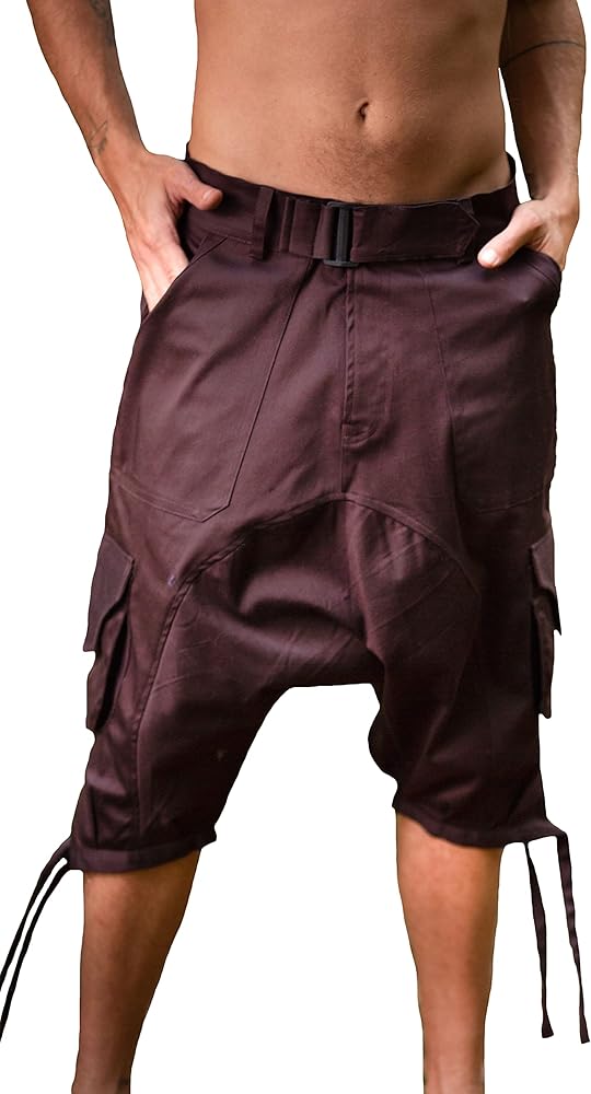 Afghani Shorts - Pants Goa Thick Fabric Stylish Psytrance Party Comfortable Loose Festival Men