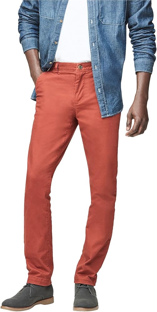 AEROPOSTALE Mens Reflex Casual Chino Pants, Red, 28W x 30L