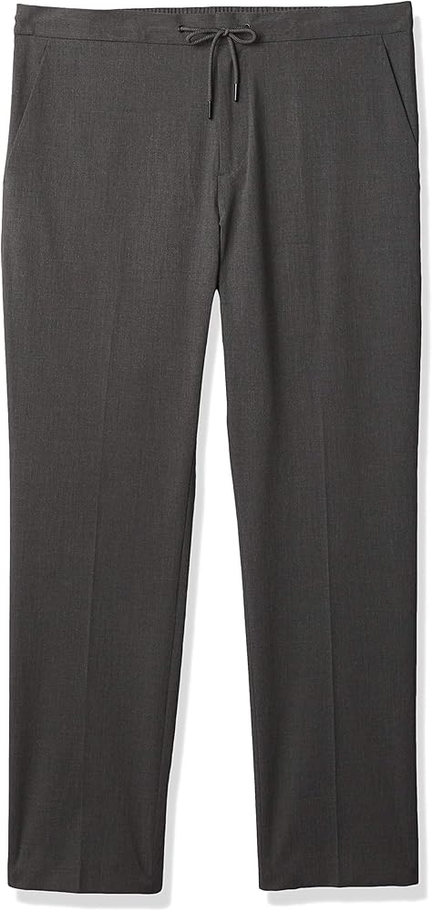 Perry Ellis Men's Slim Fit Solid Stretch Drawcord Pant