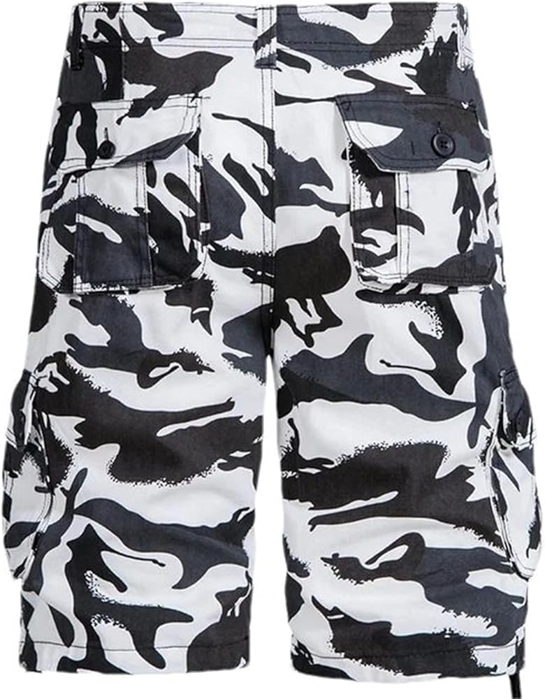 Men's Cargo Shorts Casual Camo1 Shorts Tactical Bermuda Male Summer Multi Pockets Camo Joggers Shorts