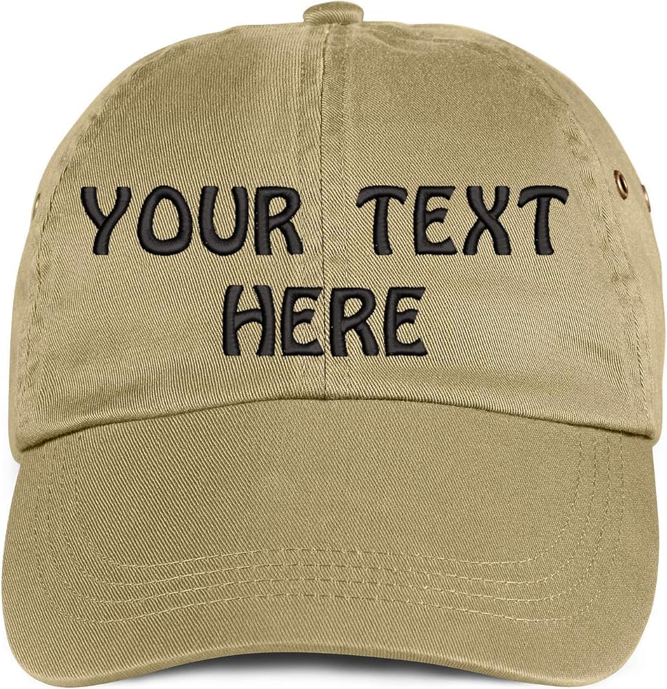 Soft Baseball Cap Custom Personalized Text Cotton Dad Hats for Men & Women. Embroidered your text