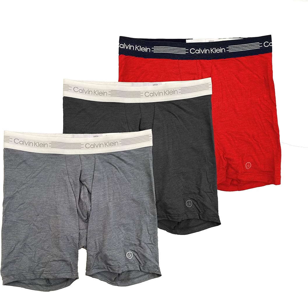 Calvin Klein Men`s Cotton Stretch Boxer Briefs 3 Pack