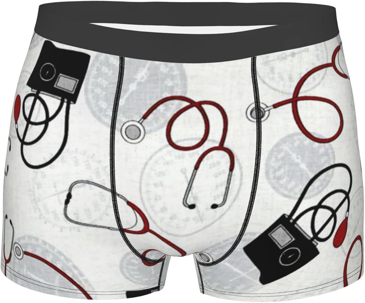 Nurse Stethoscope Men's Boxer Briefs Comfort Strench Waistband Underwear