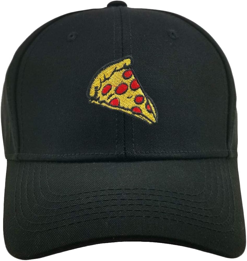 Pepperoni Pizza Embroidered Dad Hat Adjustable Cotton Cap Baseball Cap for Men and Women