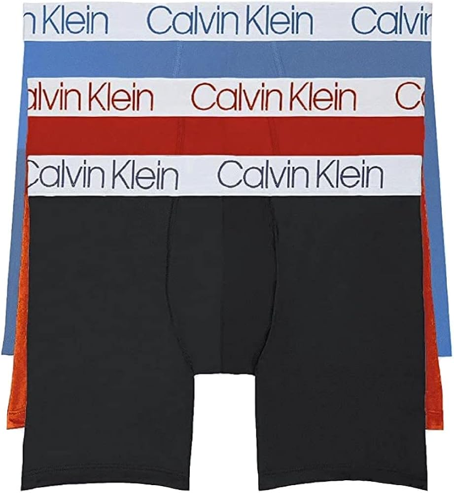 Calvin Klein Men's Microfiber Trunk - NP22130 (Black/Blue/Red, Small).