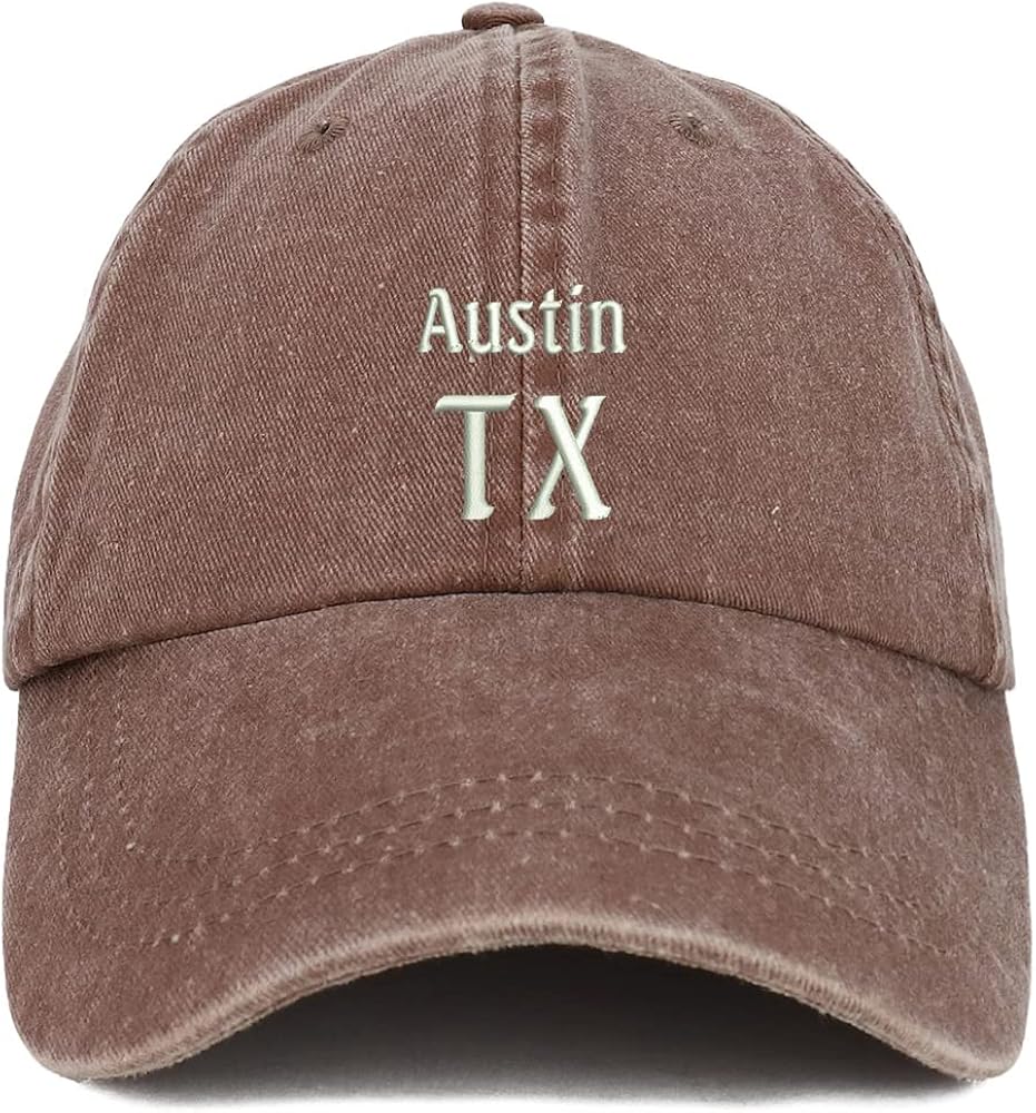 Trendy Apparel Shop Austin TX Embroidered Pigment Dyed Washed Baseball Cap