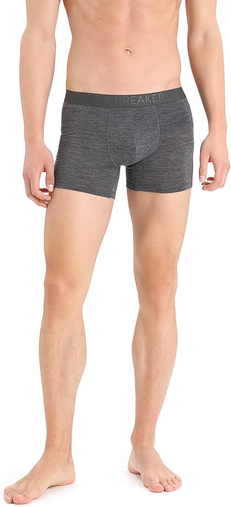 Icebreaker Merino Anatomica Cool-Lite Men’s Underwear Boxer Briefs, Merino Wool Blend, Comfy, Stretchy Boxers for Men with Moisture Wicking Fabric - Men’s Boxer Shorts, Monsoon Heather, X-Large