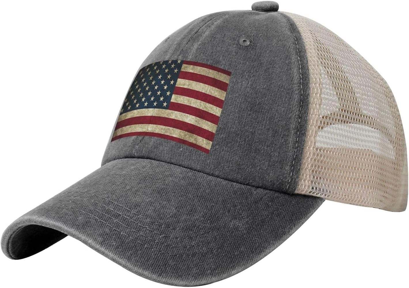 Cute Flag Baseball Cap Mesh Hat Adjustable Mesh Baseball Hat Cap for Men Women