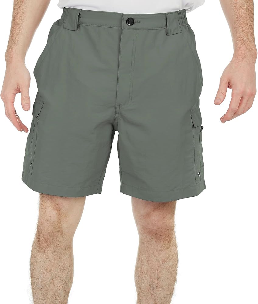 Reel Legends Mens Solid Bonefish UPF 50 Cargo Shorts