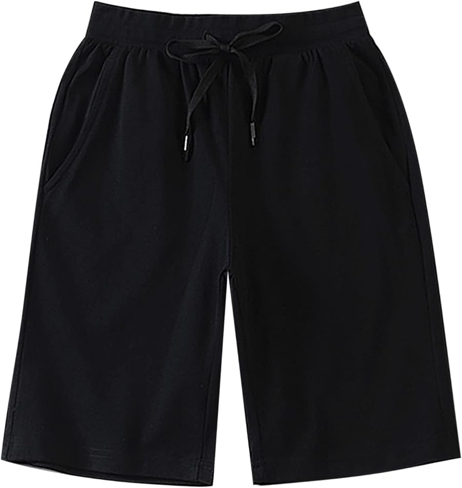 Mens Shorts Casual Outdoors Short Pants Athletic Workout Trousers Beach Baggy Drawstring Running Shorts with Pockets