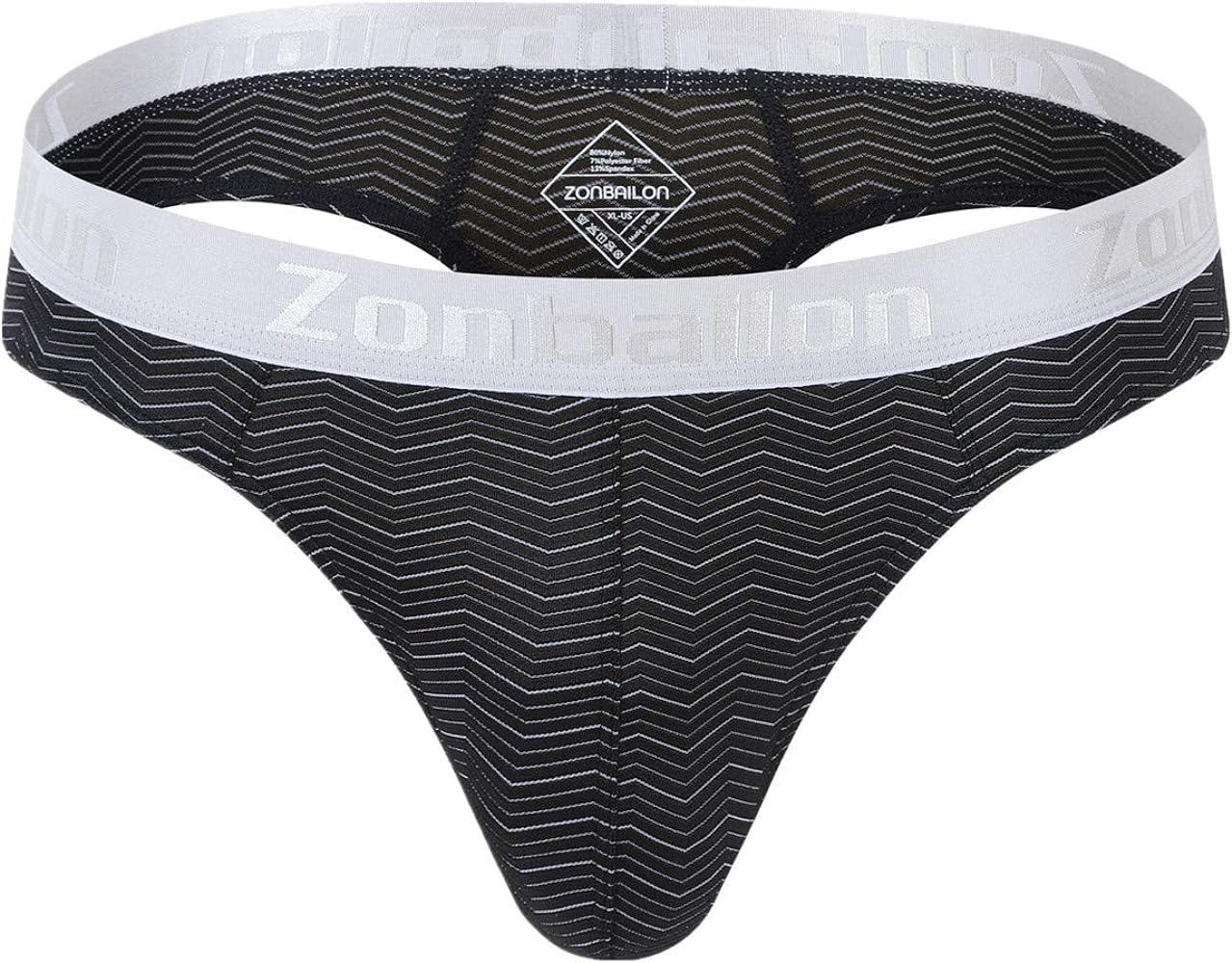 ZONBAILON Athletic Mens Thongs Underwear Sexy Man Thong G String Hot T-Back M L XL 2XL 3XL