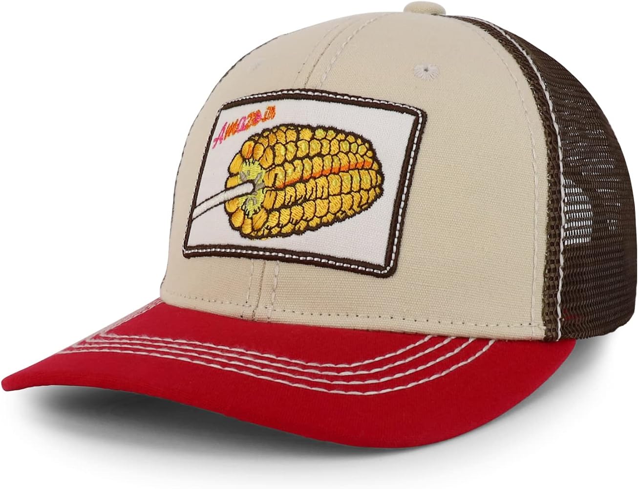 Trendy Apparel Shop Square Corn Cob Embroidered Trucker Baseball Cap