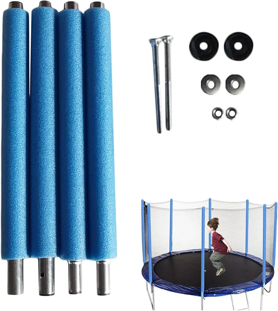 60 X 60cm Poles Replacement Accessoire Trampoline Steel Trampoline Poles with AntiCollision Covers Screws 55 65 75 85 Cm