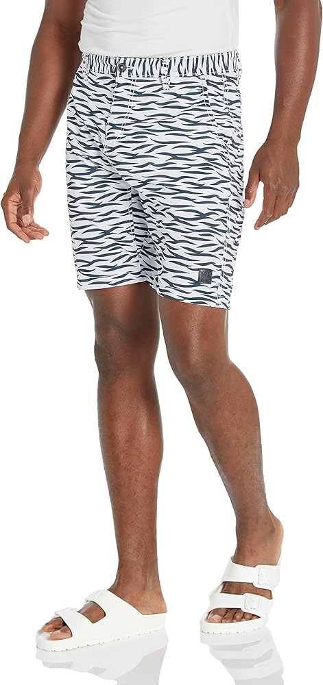 Men's Tiger Print Gurkha Flat Front Short