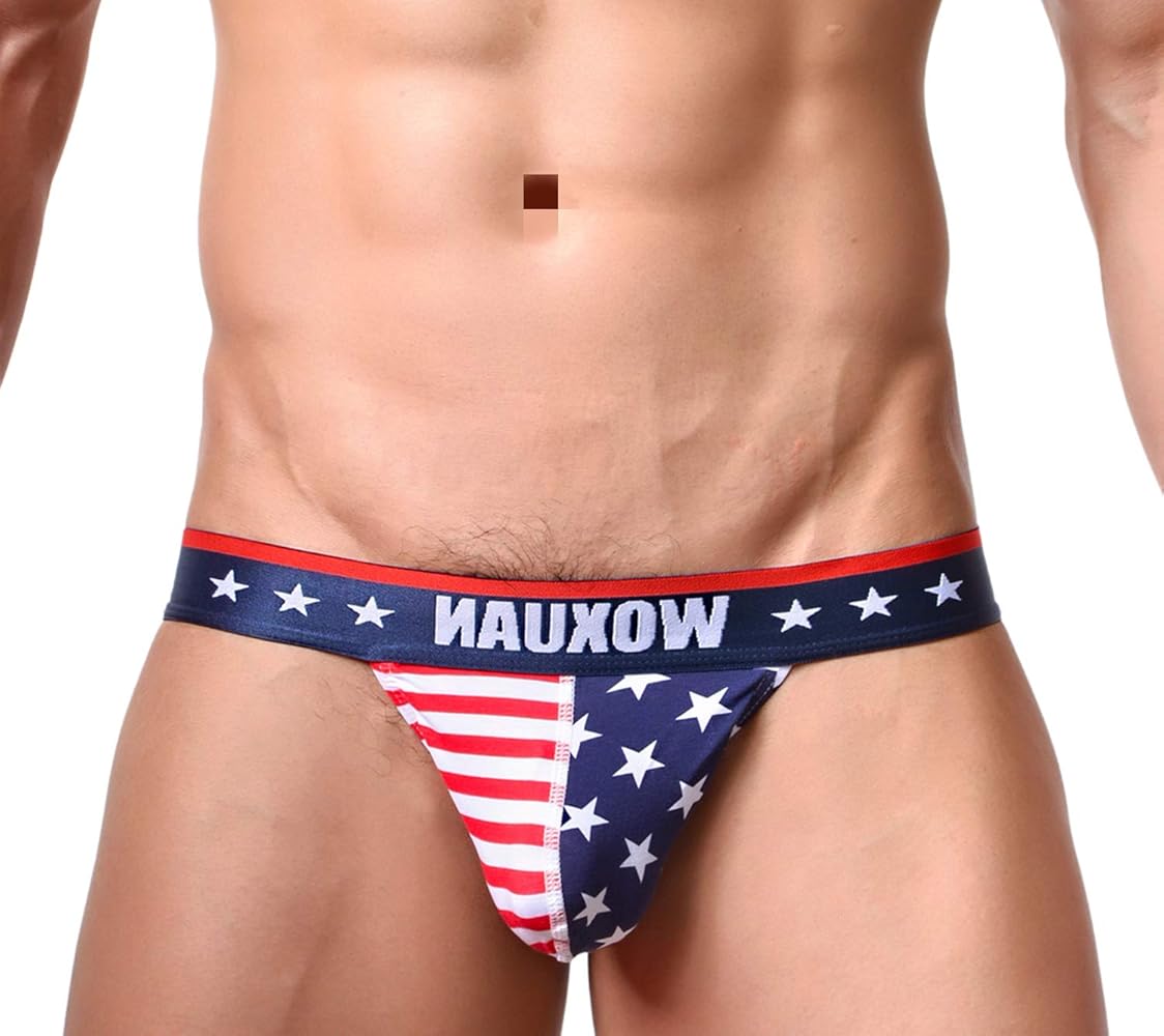 Evankin Men's Underwear,USA American Flag Sexy Boxers Briefs Soft Underwear