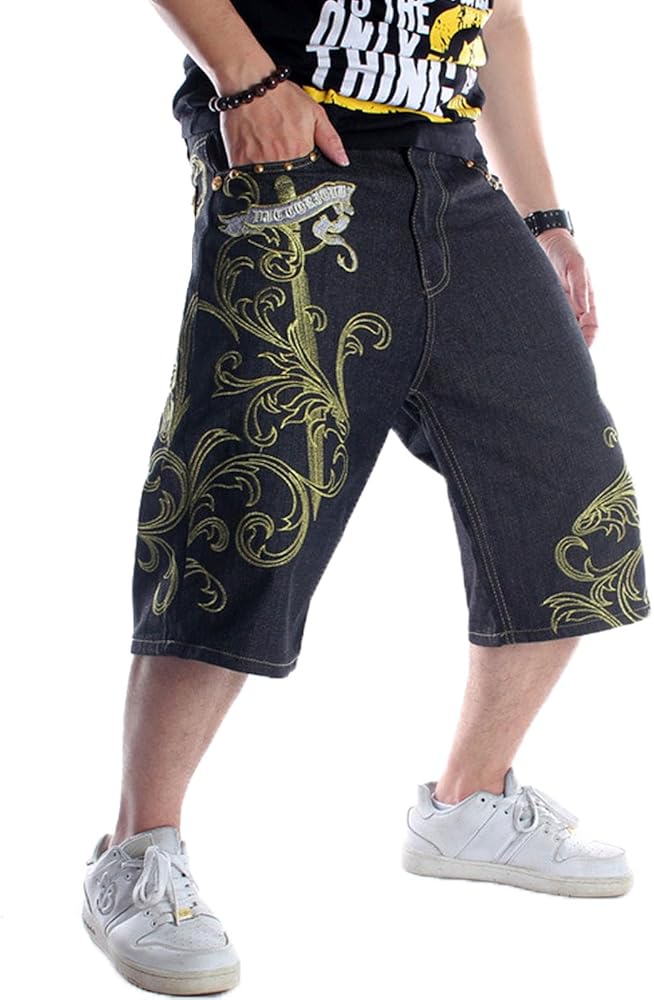 Baggy Jeans Men Denim Shorts Y2k Jorts Hip Hop Shorts for Men Casual Oversized Jeans Shorts