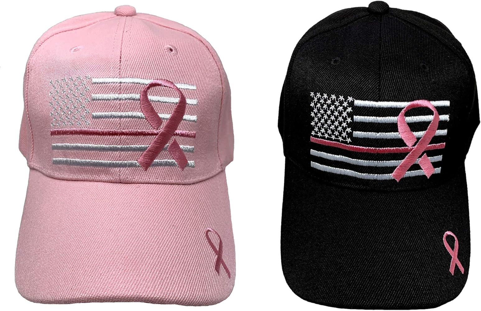 Embroidered Pink Lives Matter Breast Cancer Awareness Pink Ribbon Adjustable Baseball Hat/Cap