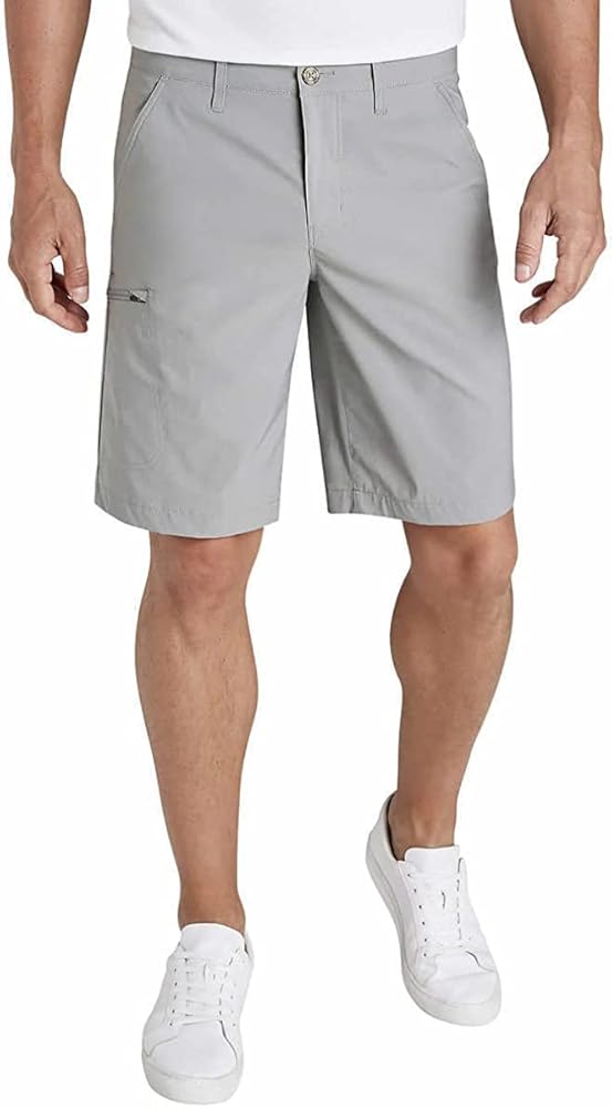 Weatherproof Vintage Mens Packable Hybrid Trail Short (36, Light Gray)