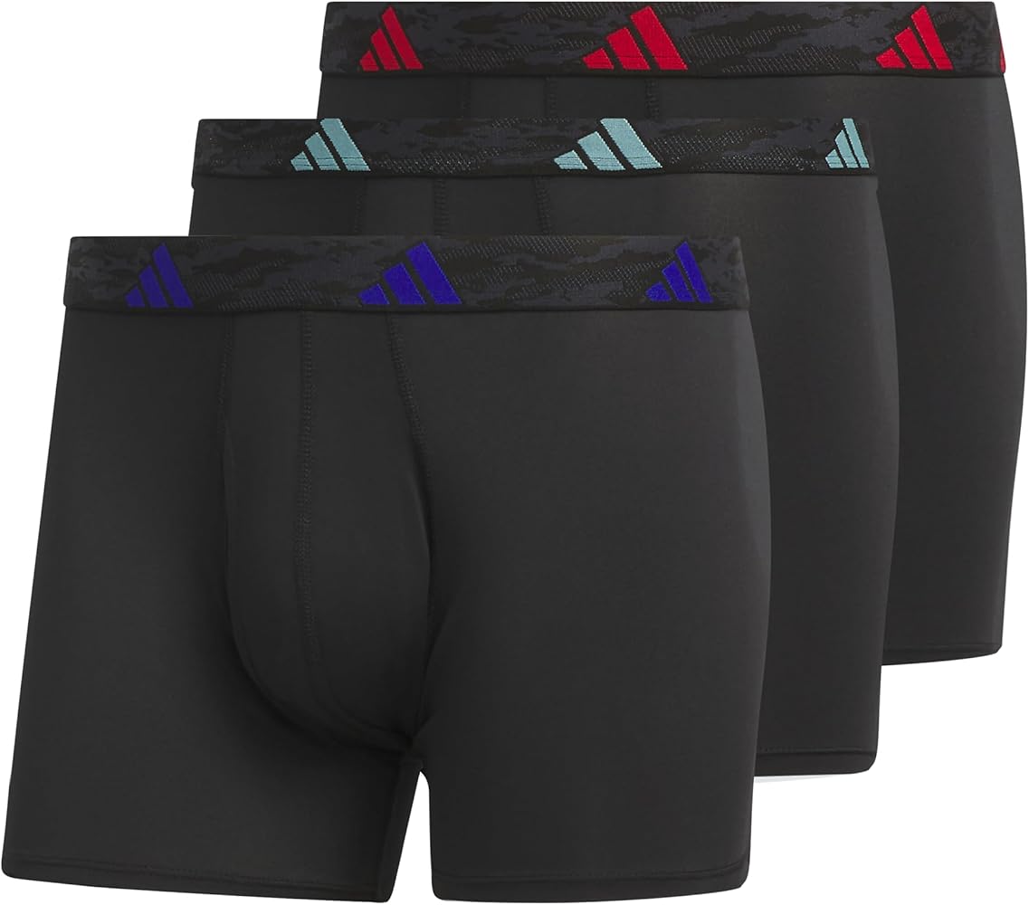 adidas Men's Athletic Fit Microfiber Trunk Underwear (3-Pack)