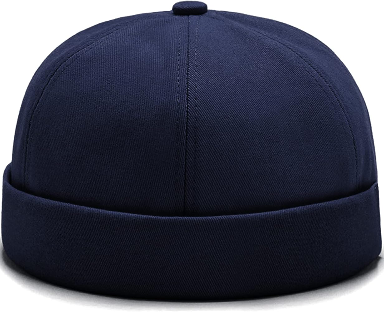 Glamorstar Dome Brimless Hats for Women Men Sailor Docker Beanie Cap Hip Hop Hats