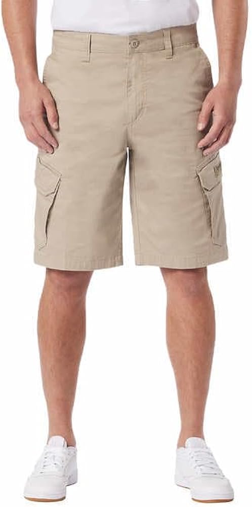 UNIONBAY Men’s Oversized Cargo Pockets with Velcro® Closures Short (US, Numeric, 34, Regular, Regular, TAN)