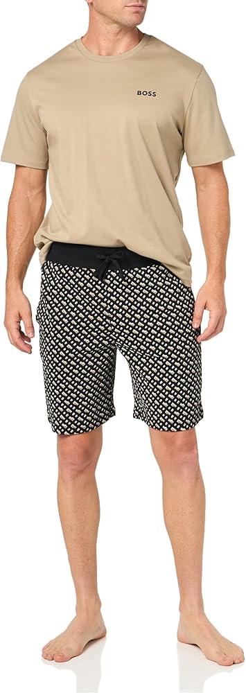 BOSS Men's Relax Cotton Stretch Tshirt W/Printed Shorts