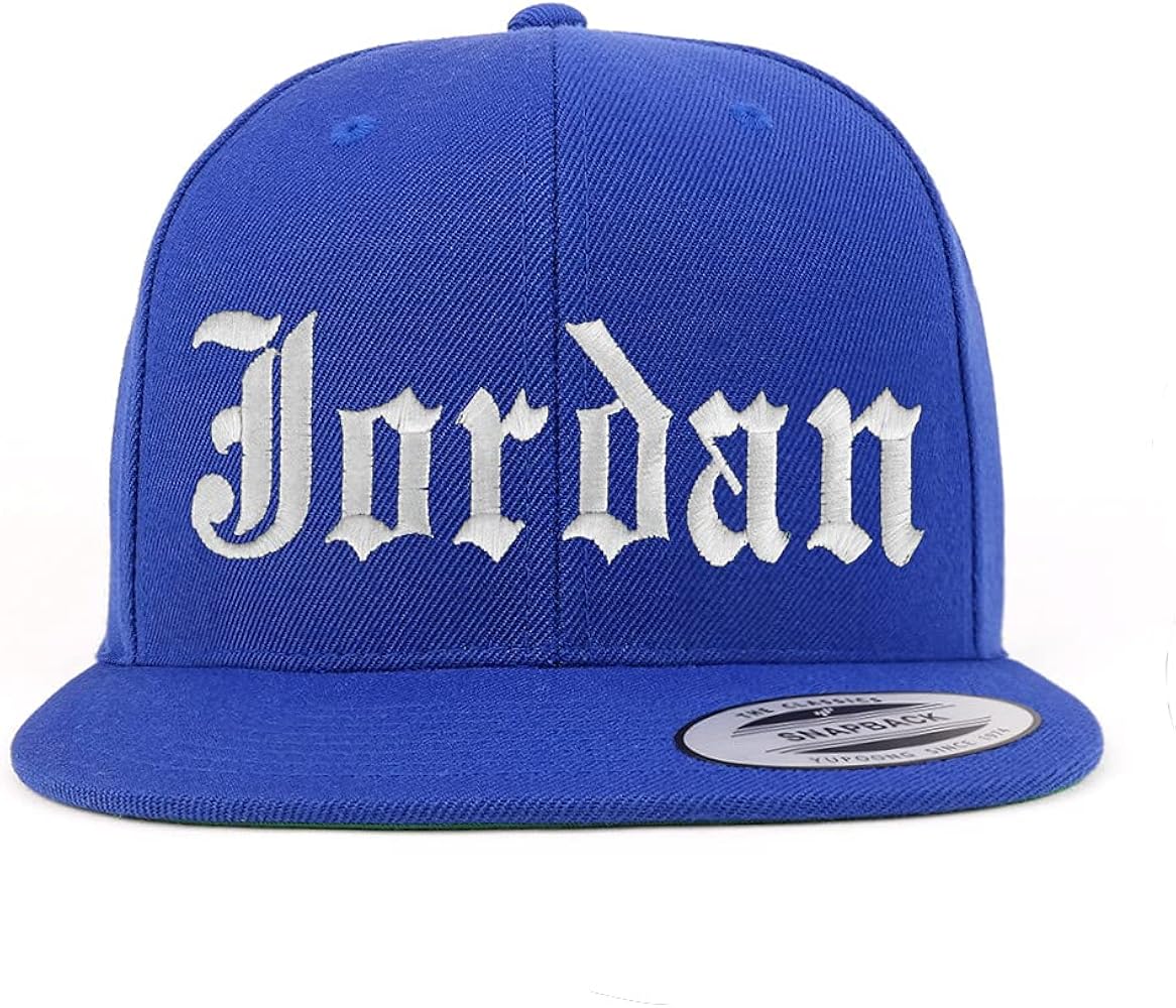 Trendy Apparel Shop Jordan Old English Embroidered Flatbill Snapback